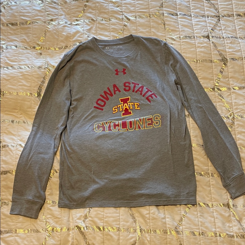 Under Armour Gray Iowa State Cyclones Long Sleeve Tee